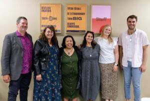 Photo of Tāhono Media posing with Stuff NZ stuff